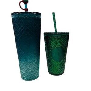 Starbucks cold drink cups, set of 2, Holiday 2021 collectibles